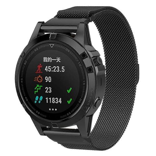 Pour Garmin Fenix 5 Milan Bracelet De Montre En Métal En Acier Inoxydable, Taille : 20mm (Doré)