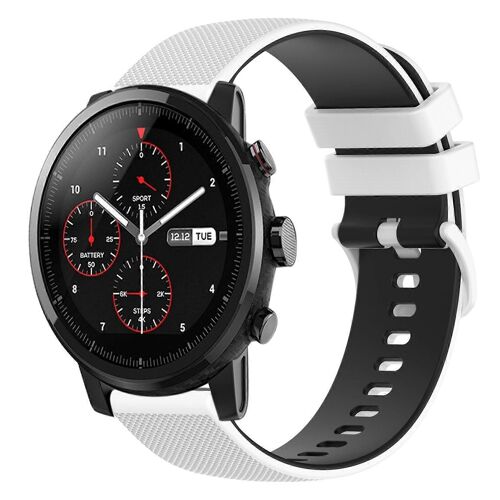 Pour Amazfit Stratos 22mm Bracelet De Montre En Silicone Bicolore À Carreaux