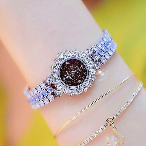 Bs Bee Sister Fa1580 Sparkling Full Diamond Watch Temperament Femmes Chain Watch