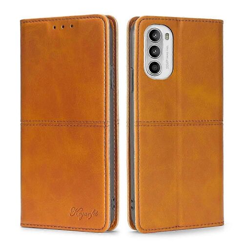 Pour Motorola Moto G52 4g / G82 5g Vache Texture Magnétique Horizontal Flip Étui De Téléphone
