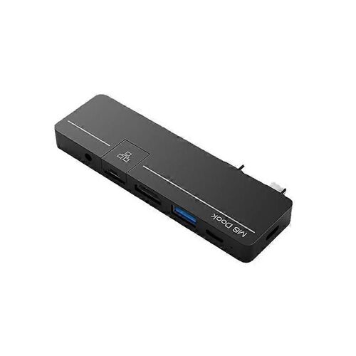 Rocketek SHX6 Multifonctionnel Dual Type-C Ports Extension Dock HUB Adaptateur avec LAN