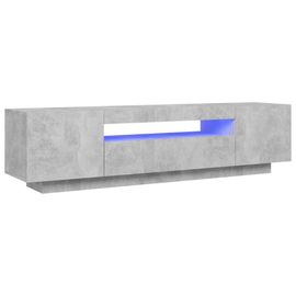 Vidaxl Meuble Tv Avec Lumières Led Gris Béton 160x35x40 Cm