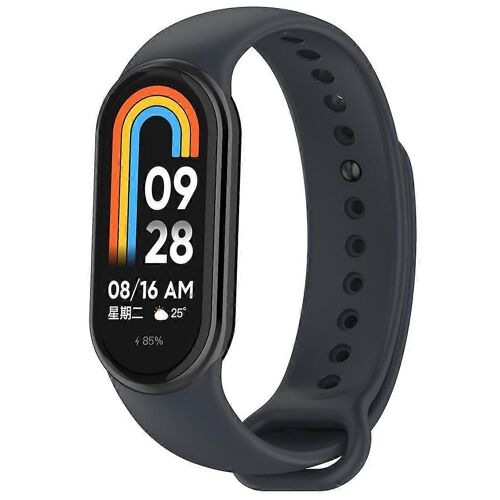 Pour Xiaomi Mi Band 8 Solid Color Stainless Steel Plug Replacement Watch Band