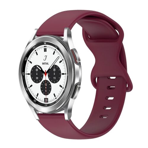 Pour Samsung Galaxy Watch 4 Classic 42mm 20mm Boucle Papillon Couleur Unie Silicone Montre Bande