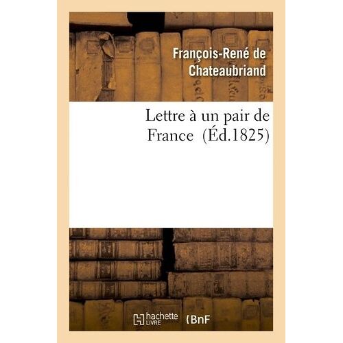 Lettre À Un Pair De France