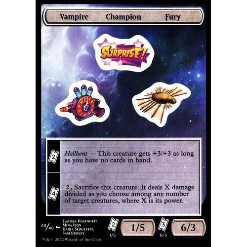 Vampire - Champion - Fury - Magic - Unfinity Vo - Sticker 43/48