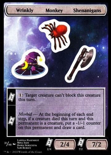 Wrinkly - Monkey - Shenanigans - Magic - Unfinity Vo - Sticker 31/48