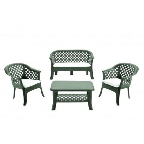 Tresillo Veranda Verde Plus Ensemble De Coussins