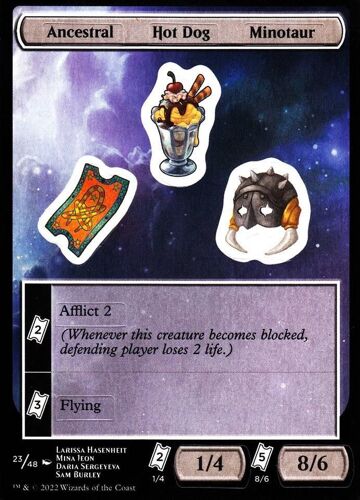 Ancestral - Hot Dog - Minotaur - Magic - Unfinity Vo - Sticker 23/48