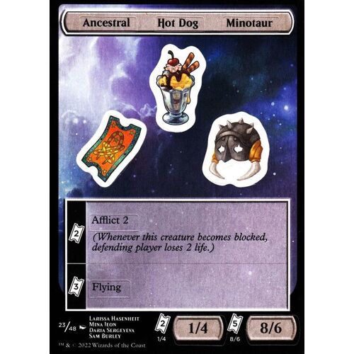 Ancestral - Hot Dog - Minotaur - Magic - Unfinity Vo - Sticker 23/48
