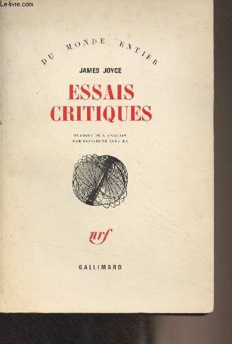 Essais Critiques - Du Monde Entier