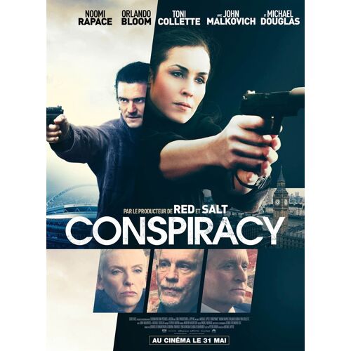 Conspiracy /Unlocked - Véritable Affiche De Cinéma Pliée - Format 120x160 Cm - De Michael Apted Avec Noomi Rapace, Orlando Bloom, Michael Douglas, John Malkovich, Toni Collette, Akshay Kumar - 2017