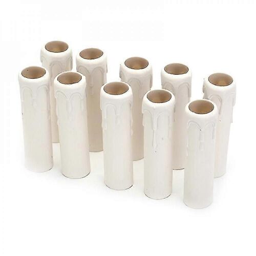 10pcs Tube De Bougie Goutte À Goutte En Plastique Pour Lustre Ampoule Couvre Manche Xjy