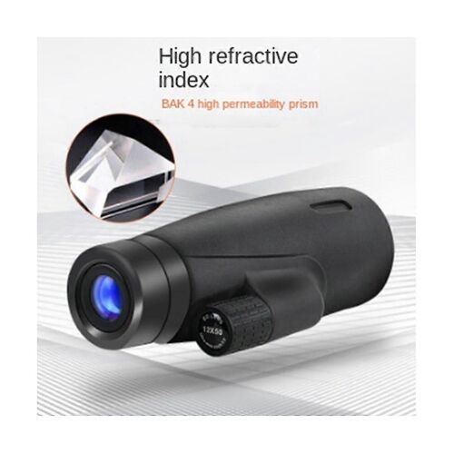 Jumelles haute définition 12x50 Smart Focusing Longue distance Jumelles de voyage portables Monoculaire