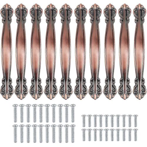 Vintage Arch en forme d'armoire tire 14,5 cm (distance des trous de 96 mm) bronze rouge 10pcs