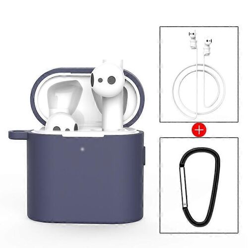 3 PCS pour Xiaomi Air 3 en 1 Étui de protection en silicone pour écouteurs + corde anti-perte + ensemble de crochets