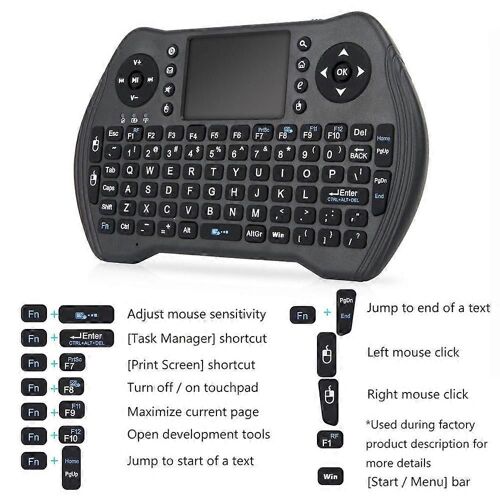 MT10 Fly Air Mouse 2.4GHz Mini Wireless Keyboard Multifunction Keyboard Fly Air Mouse