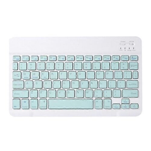 Clavier Bluetooth portable ultra-mince universel pour tablettes, taille : 7 pouces (clavier vert)