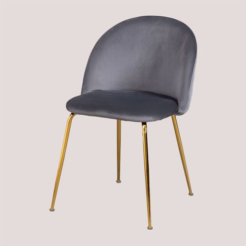Lot De 2 Chaises En Velours Kana Design Doré