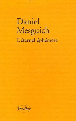 L'éternel Éphémère - Suivi De Le Sacrifice Par Jacques Derrida