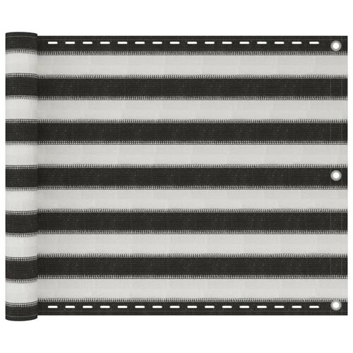 Vidaxl Écran De Balcon En Pehd 75x400 Cm Anthracite Et Blanc