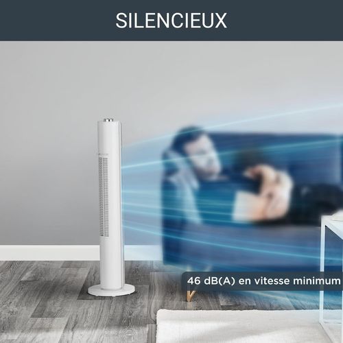 Urban Cool Ventilateur Colonne, Silencieux, Puissant, 3 Vitesses, Oscillation Automatique Vu6720F0