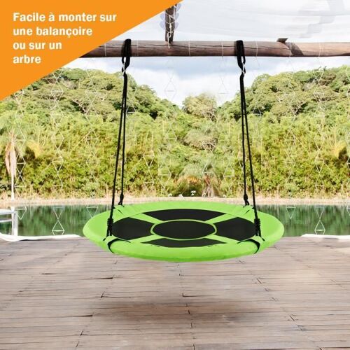 Costway Balançoire Nid D?Oiseau Rond Diamètre De 100 Cm Pour Charge Maximale 150 Kg