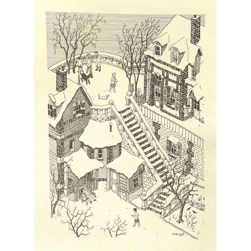 Paysage D'hiver Avec Personnages