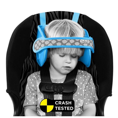 Napup Support Cale-Tête Pour Enfant - Appui-Tête De Siège Auto - Coussin De Soutien Confortable Pour La Nuque Pour Bien Dormir En Voiture (Bleu Clair)