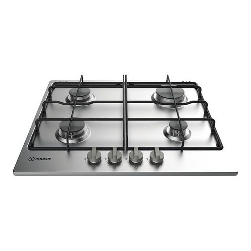 Indesit THP 642 IX/I - Table de cuisson au gaz - 4 plaques de cuisson - Niche - largeur : 55.5 cm - profondeur : 47.5 cm - acier inoxydable