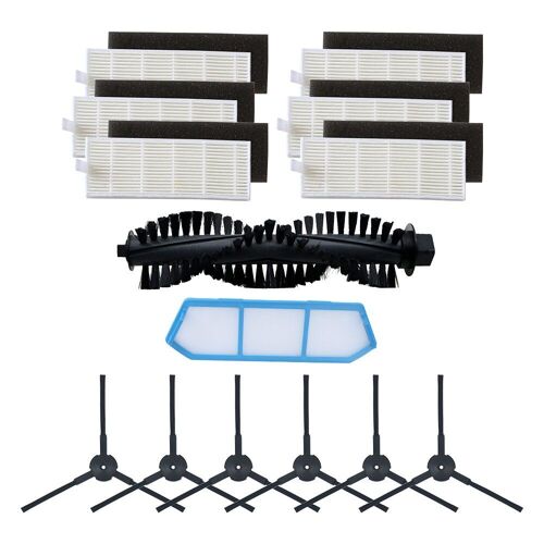 1pc Brosse Principale + 4pcs Filtre À poussière HEPA + 4pcs Brosse Latérale pour ILIFE A4s A40 Robot Aspirateur accessoires Pièces