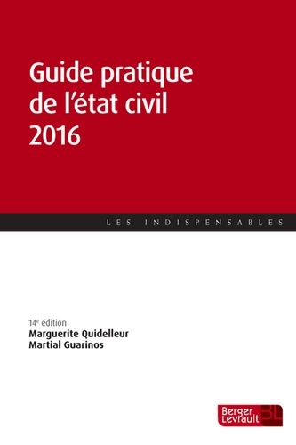 Guide Pratique De L'état Civil - Edition 2016