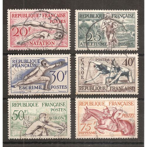 960 À 965 (1953) Jeux Olympiques D'Helsinki Oblitérés (Cote 18e) (6374)