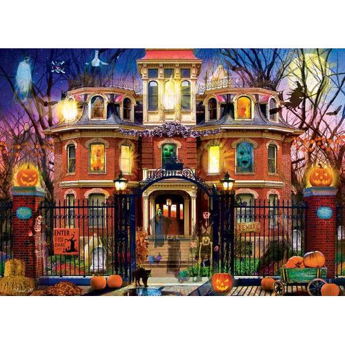 Halloween - Maison Hantée Sur La Colline - Puzzle 1000 Pièces