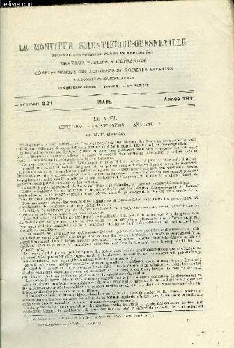 Le Moniteur Scientifique Du Docteur Quesneville N° 831 - Le Miel - Définition. Falsification. Analyse Par F. Muttelet. Les Progrès Des Explosifs Depuis Vingt Ans. Synthèses De La Laudanosine.(...)