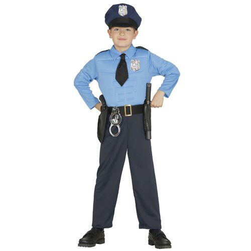 Déguisement Policier Musclé Garçon - Taille: 3 À 4 Ans (95-105 Cm)