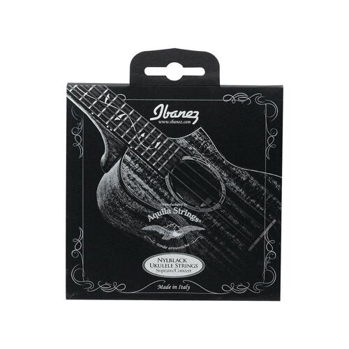 Ibanez Nbuks4 - Jeu De 4 Cordes Pour Ukulélé Concert Ou Soprano - Nylblack
