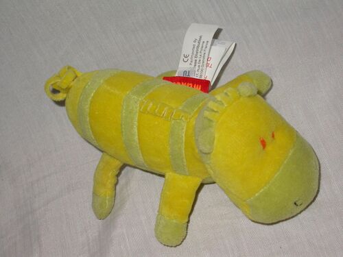 Doudou Peluche Marese Hippopotame Rhinocéros  Hippopotamus Flußpferd  15 Cm Jaune Et Vert