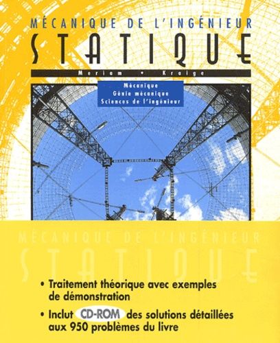 Mécanique De L'ingénieur - Statique (1 Cd-Rom)