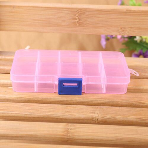 Boîte de rangement 10 cases pour bijoux, ajustable, perles, pilules, Nail Art, boîte de rangement, boîtier de bureau en plastique, articles divers, offre spéciale