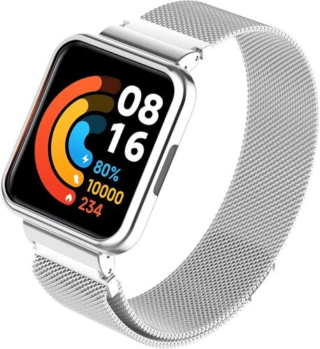 Remplacement Pour Xiaomi Redmi Watch 2 Lite Bande De Montre, Bracelet De Montre Acier Inoxydable Tissé En Maille Pour Xiaomi Mi Watch Lite 2/Redmi Watch 2[Bra573826]