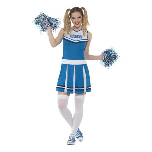 Déguisement De Cheerleader Bleu Pour Femme (Taille Xs)