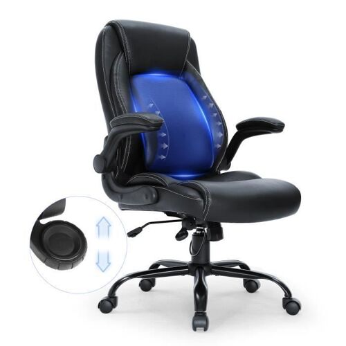 Chaise De Bureau En Cuir - Vevor - Chaise De Bureau Fauteuil De Direction Ergonomique Avec Soutien Lombaire