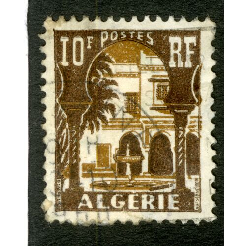 Timbre Oblitéré Algérie, Postes, Rf, 10 F