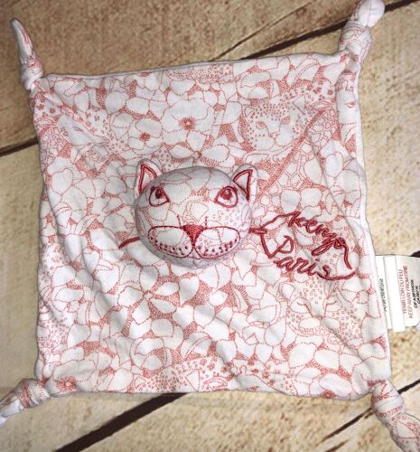 Doudou Kenzo Kids Plat Chat Blanc Rose Saumon Kenzo Paris Peluche Parfum