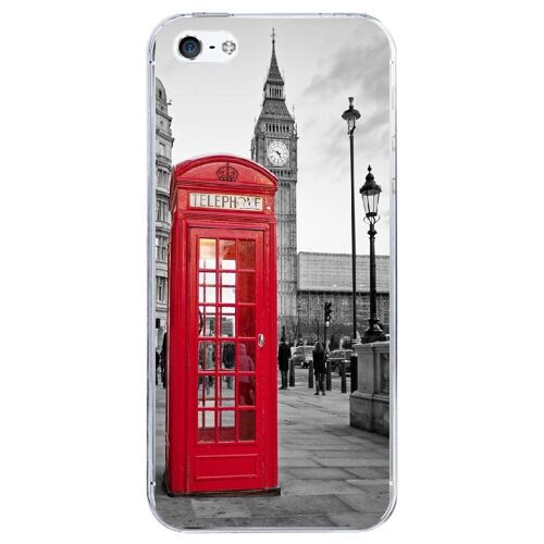 Coque Rigide Transparente Pour Apple Iphone 5c Avec Impression Motifs Cabine Té