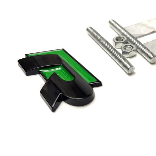 Emblème Logo Calandre R Line Vert Et Noir (Taille 55x26 Mm) Pour Vw Golf Polo Mk3 Mk4 Mk5 Mk6 Mk7