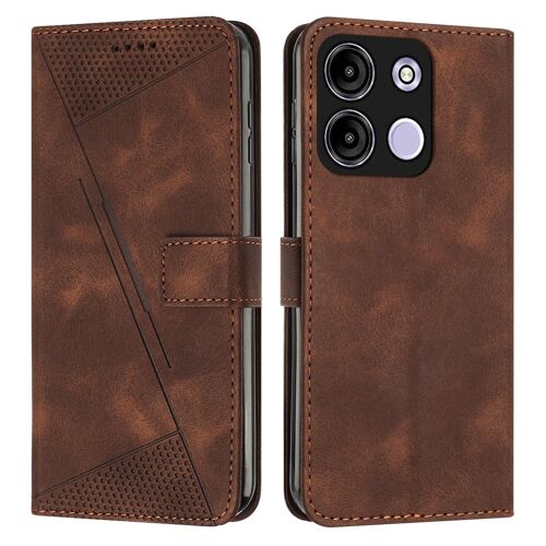 Coque Pour Itel A60s,Etui En Cuir Pu Pochette Portefeuille Magnétique Etui De Protection,Antichoc Housse A Rabat Pochette Pour Itel A60s,Marron