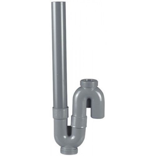 Siphon machine à laver simple sortie verticale tube PVC corps ABS INTERPLAST