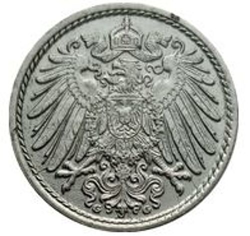 Pièce 5 Pfennig Allemagne - 1909 D